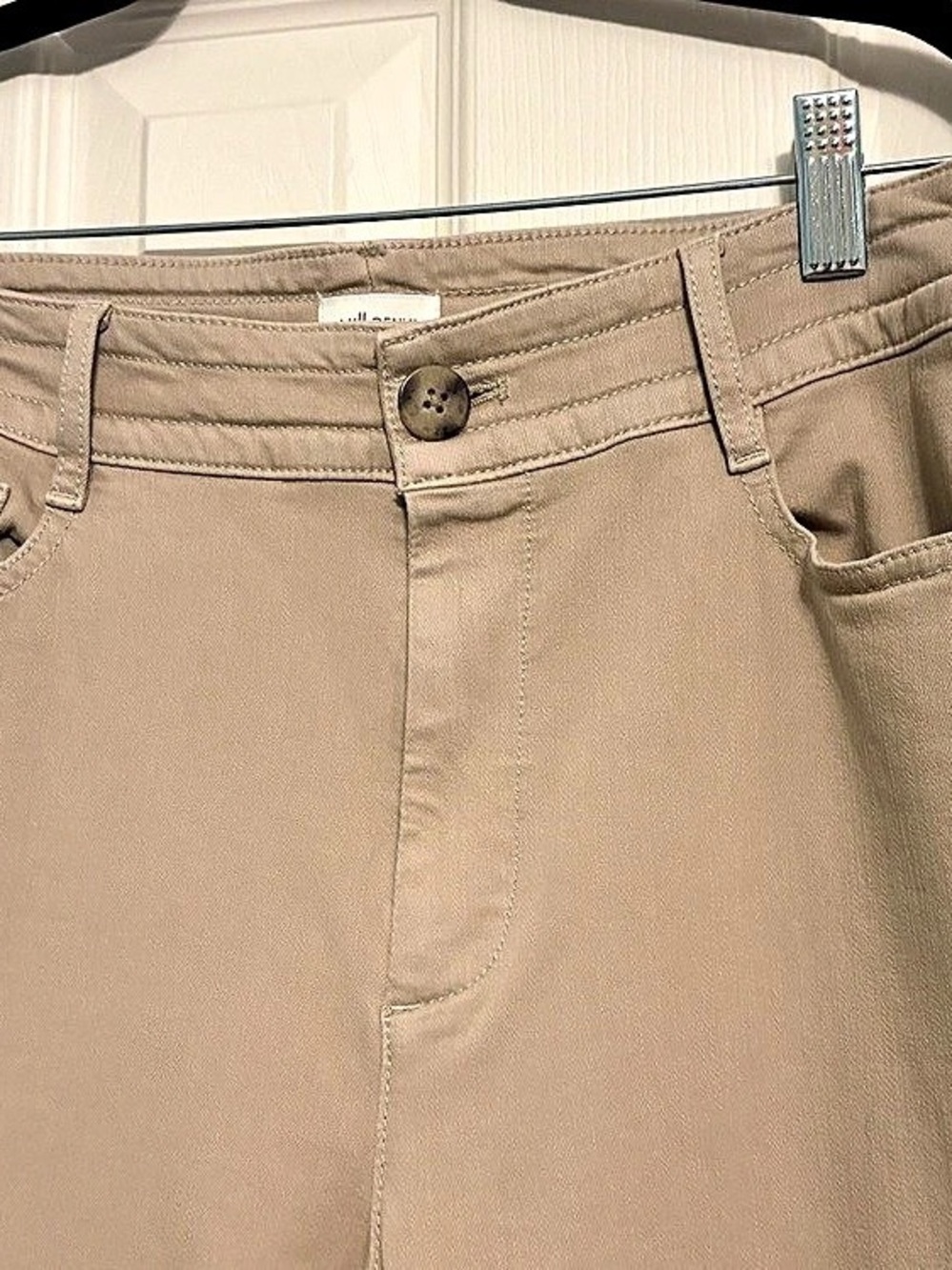 J. JILL Wide-Leg Denim Crops 💙 Khaki | Size 10 | Like New - Picture 4 of 14